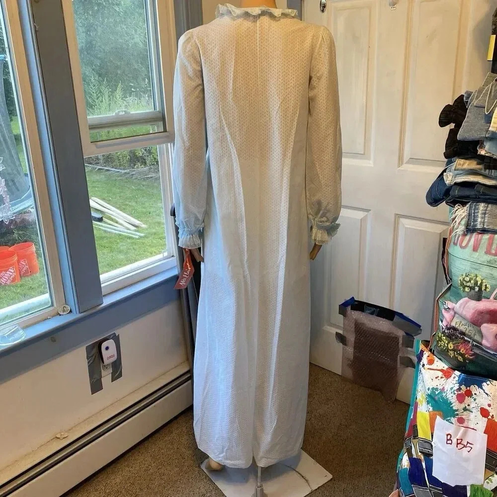 New VTG Miss Alaina Ruffled Lace Long Sleeve Maxi Nightgown Princess/Fairy S - Picture 8 of 10